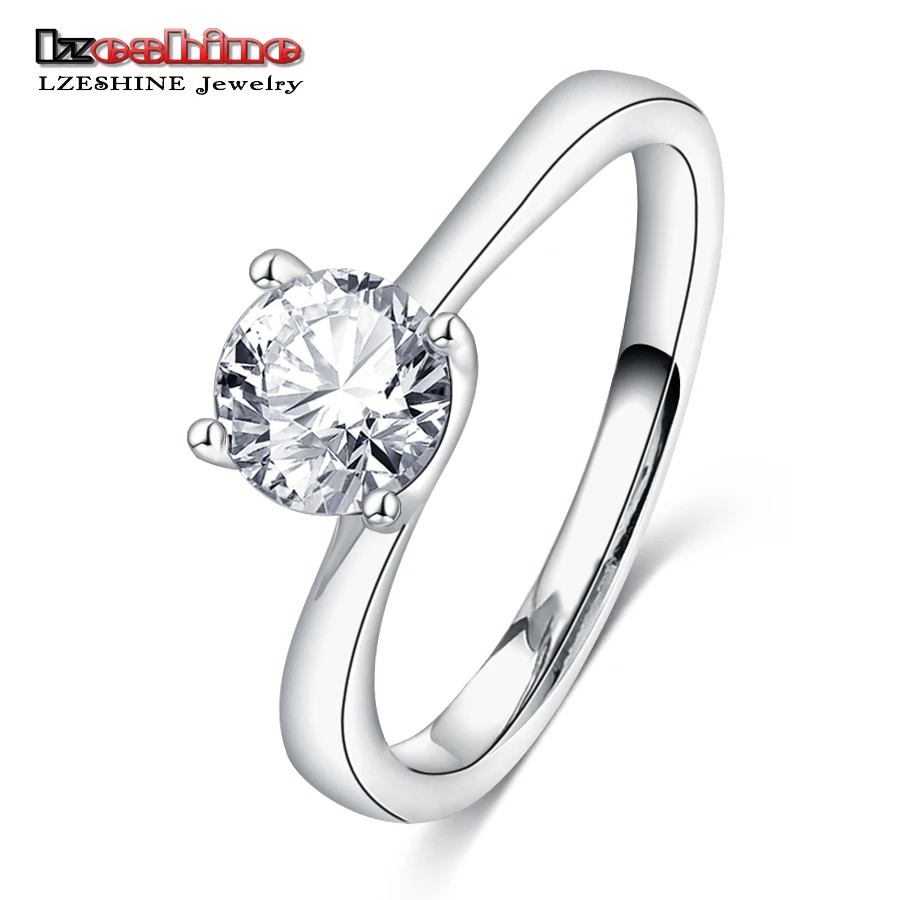 LZESHINE Бренд 2016 г. Ювелирные украшения геометрический Кольца серебро Цвет Круглый