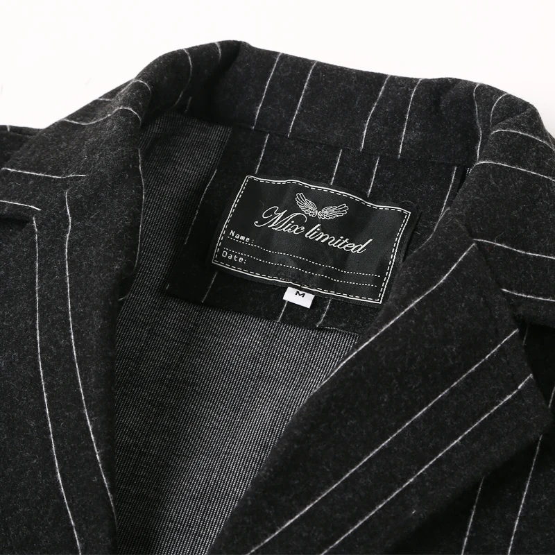 Мужской полосатый повседневный деловой строгий костюм мужской