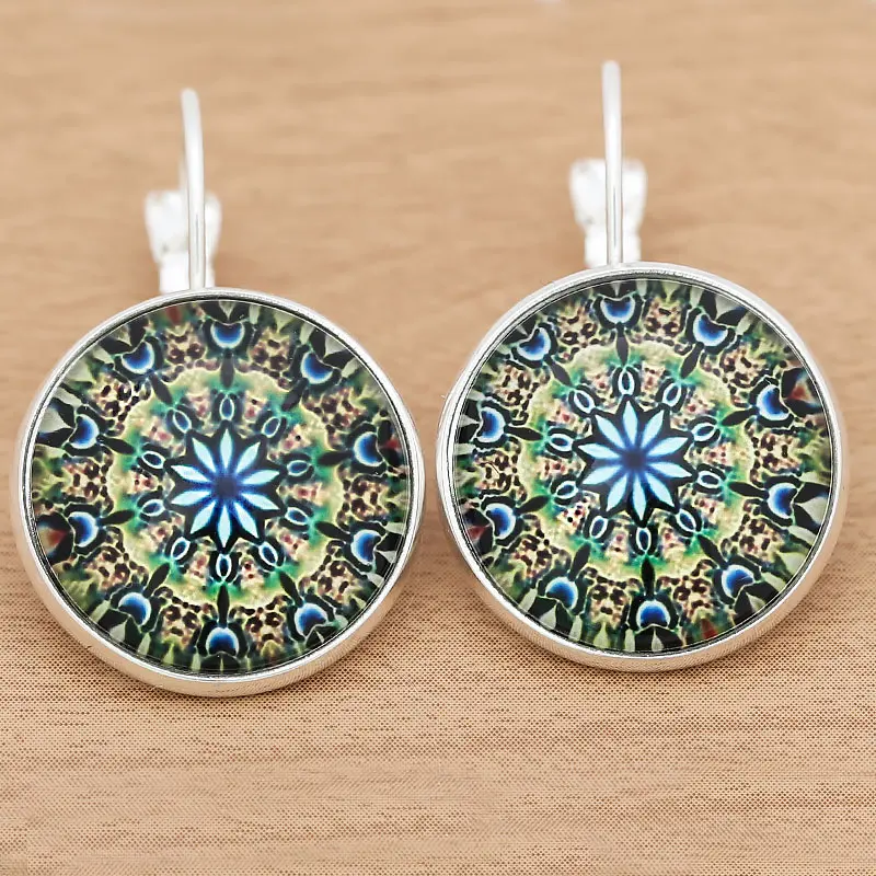 Женские этнические висячие серьги Boho модные круглые золотого и серебряного