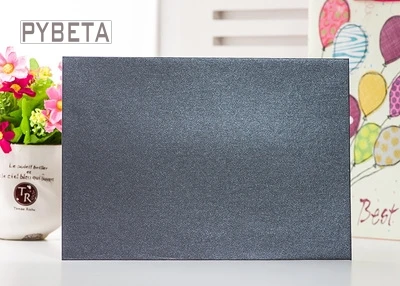 50 шт.-250gsm жемчуг Бумага конверт 19,5x13,5 см подарочные карты, конверты для Одежда для свадьбы, дня рождения Приглашения - Цвет: Черный