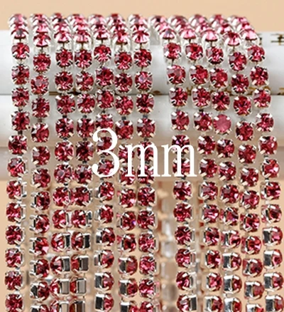 5 ярдов (3 мм) Хрустальная чашка из горного хрусталя коготь цепь отделка страз