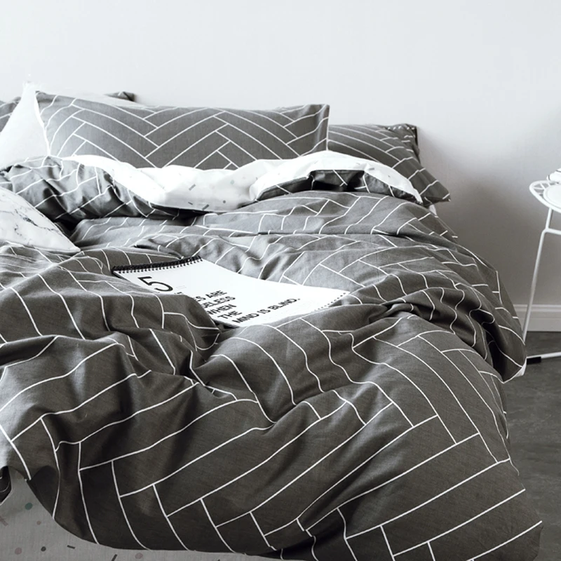 

600TC COTTON bedding sets Euro King Size Duvet Quilts Cover Set bed linens set bedclothes Bed set Double Queen Single Gray