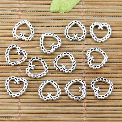 

140pcs tibetan silver color heart frame design making EF2371