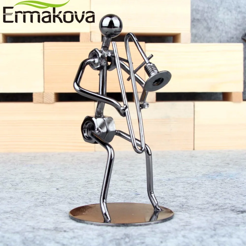 ERMAKOVA 5 1 &quotметаллический музыкальный тромбон скульптурный инструмент статуэтка
