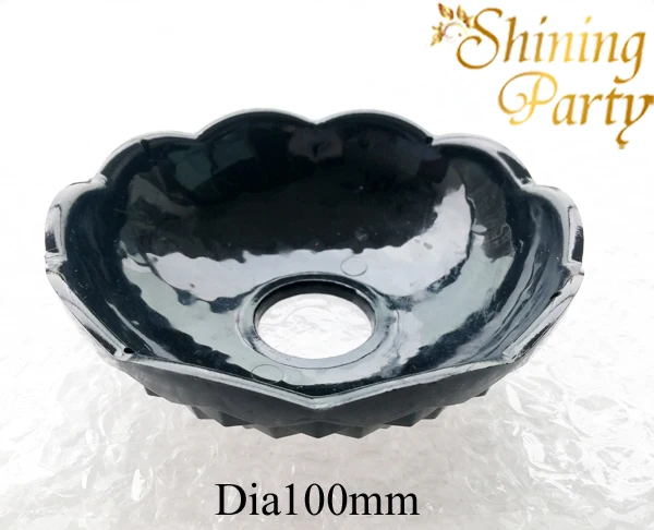 Dia100mm черный акрил Bobeche, освещение аксессуары, Pin, подсвечник, Свадебная вечеринка Новогоднее украшение, люстра часть