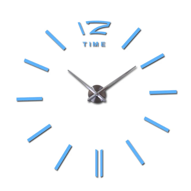 Новинка домашний Декор большие настенные часы современный дизайн гостиная Кварцевые Металлические Декоративные дизайнерские часы настенные часы - Цвет: Небесно-голубой