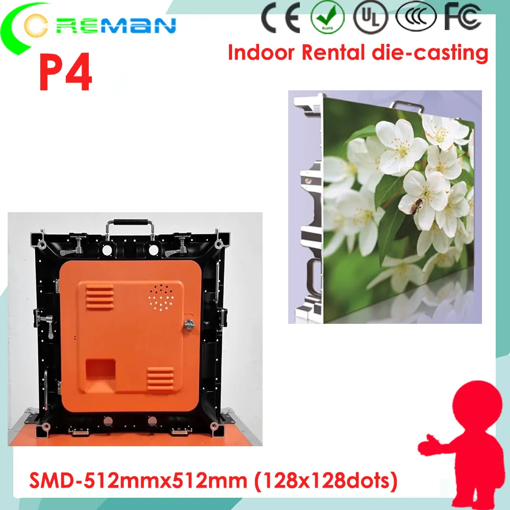 Широкий угол обзора Малый DJ Дискотека ночной клуб светодиодный дисплей Крытый P4