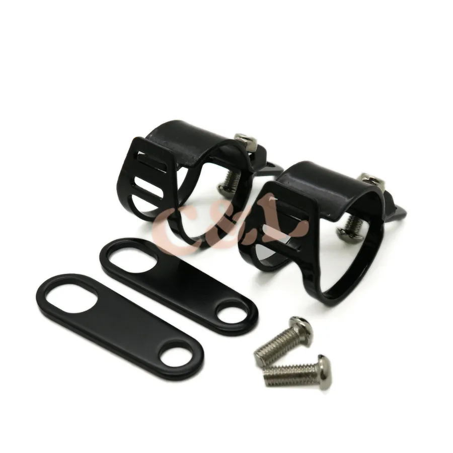 1 комплект черные кронштейны для указателей поворота зажим вилки + держатель