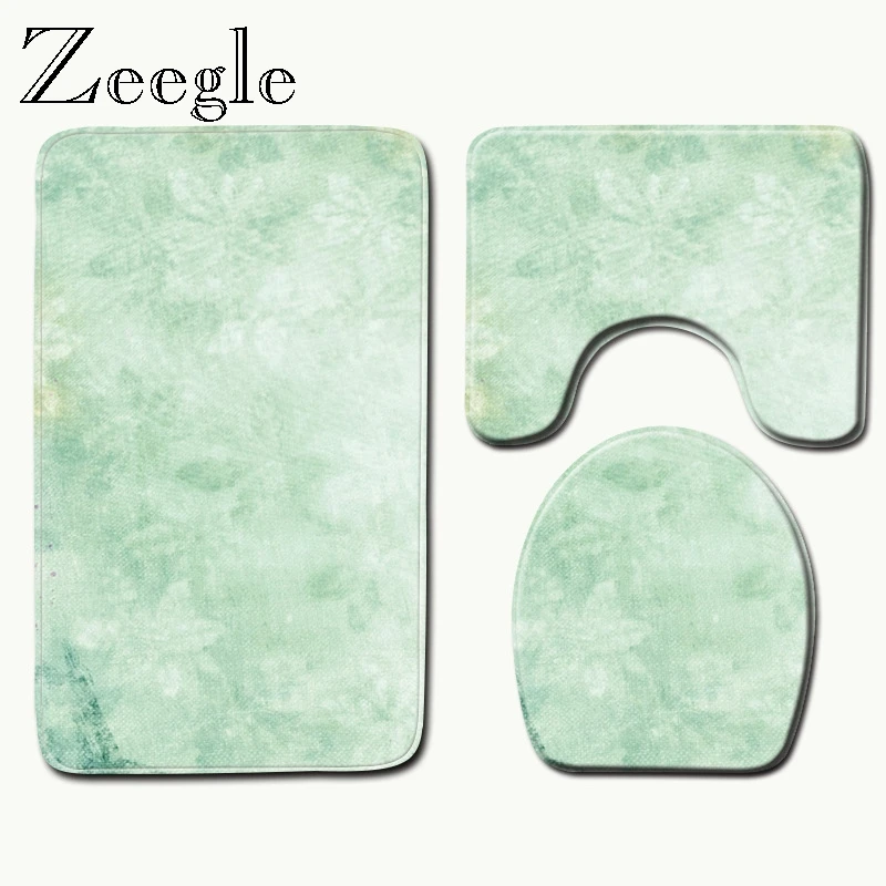 Zeegle 3 шт. коврики для ванной нескользящие Ванная комната Комплект ковриков 3D
