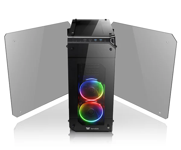 Tt View 71 TG/View 71 TG RGB шасси(3* RGB вентилятор/5 мм закаленное стекло/модульная/Поддержка 420 воды ряд