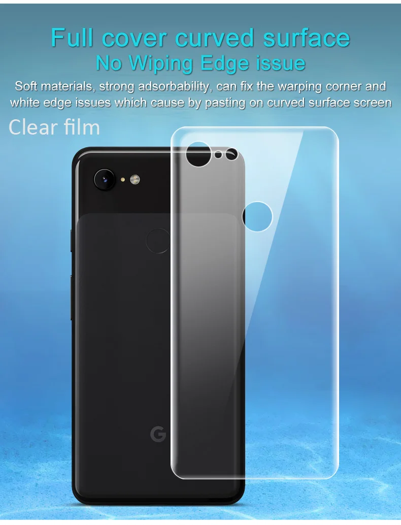 Imak Гидрогелевая пленка 3 III для Google Pixel 3a XL задняя Передняя Задняя Защитная Прозрачная Олеофобная пленка