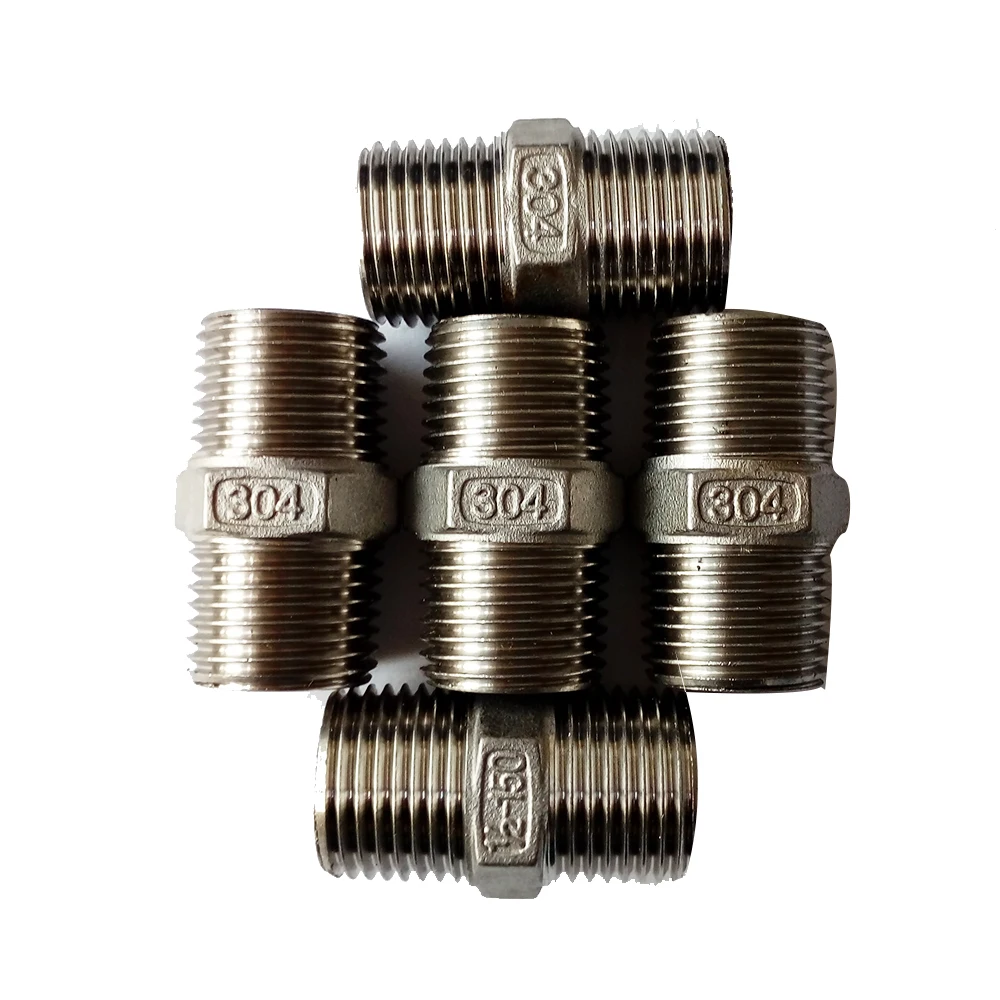 

Упаковка из 5 нержавеющей стали 304 1/2 "Мужской BSPT Резьба Трубы штуцера Шестигранная ниппель SS304BSPT-HN-1/2-1/2