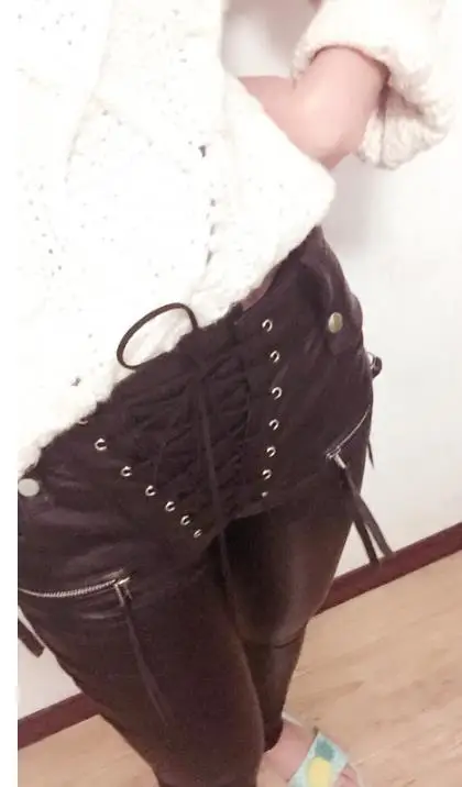 Брюки карандаш женские до щиколотки из ПУ кожи|pencil pants|pu leather pantsfashion pants |