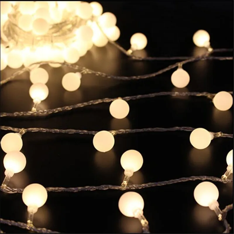 Гирлянда светодиодная с круглыми лампочками 10 м 50 светодиодов|fairy lights wedding|lighting