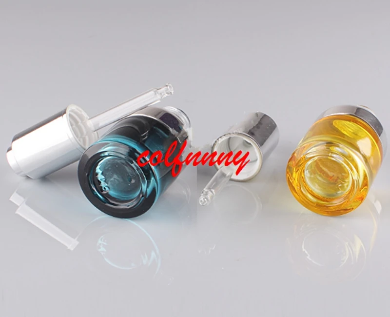 50pcs/lot 20ml Glass Essential oil bottle / Gold press lid glass dropper Serum hyaluronic acid cosmetic container | Красота и