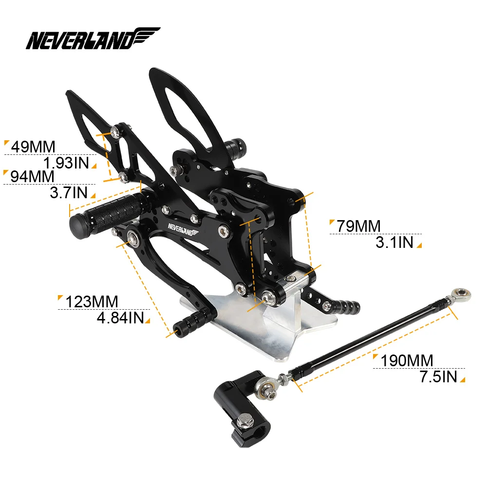 YZF-R1 YZF R1 2007 2008 Мотоцикл аксессуары для двигателя Запчасти подставки для ног сзади комплект Регулируемая подножки Регулируемый для Yamaha