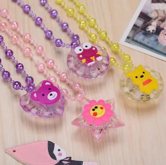 Рождественская игрушка мигающее ожерелье мягкие резиновые светодиодные игрушки