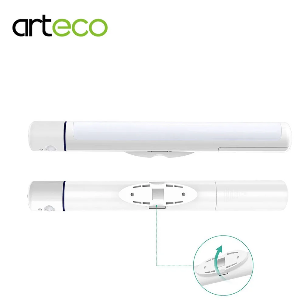 Батарея датчик движения ночник 5 светодиодов портативный Вращательный Магнитный