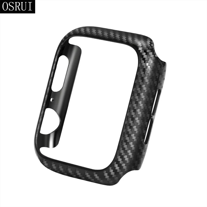 Карбоновый защитный чехол для Apple Watch band correa iwatch 42 мм 38 мм 44 мм 40 мм 5 3 Чехлы бампер Apple watch 4 аксессуары