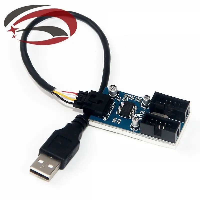 USB 2 0 1 Порты и разъёмы 9Pin заголовок Мужской кабель удлинитель 9 Pin множитель