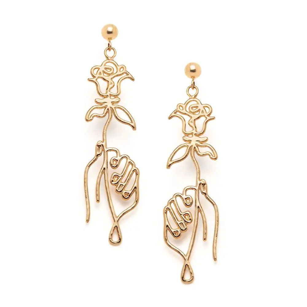 2 шт./компл. модные серьги из розового золота для женщин вечерние ювелирные