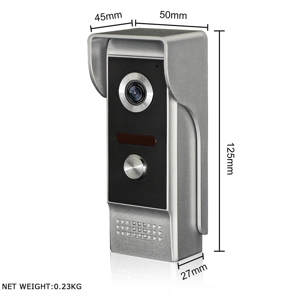 Video Intercom Color 7'' LCD Screen Wired DoorPhone Audio with 700TVL CMOS Door Bell V70Rm-M4 | Безопасность и защита