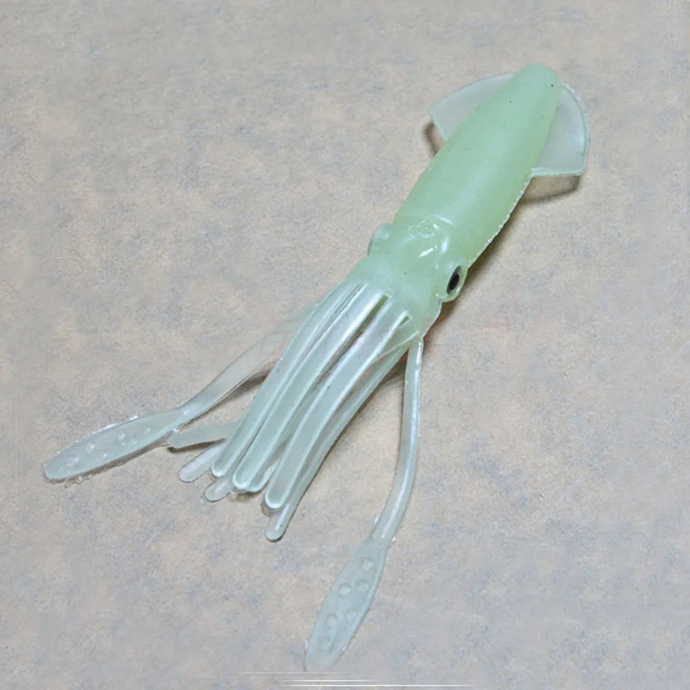 10 шт. Мягкая приманка для рыбалки кальмар осьминог силиконовая светящаяся ночь 5