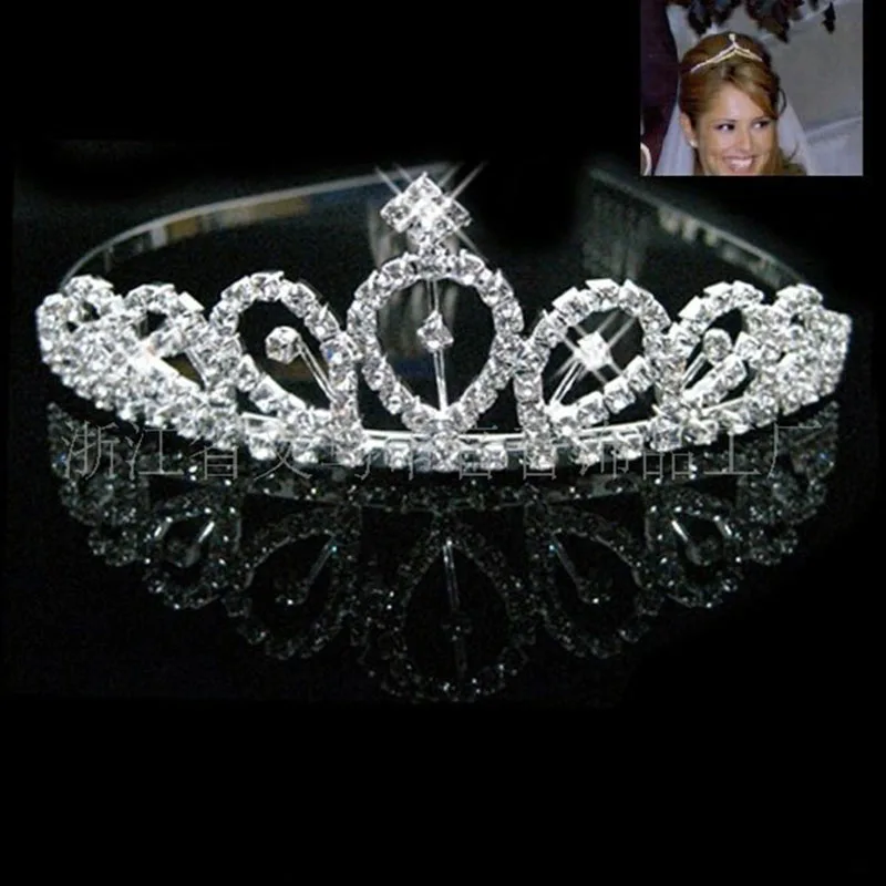 Роскошные с блестящими кристаллами для волос корона принцессы диадема и короны