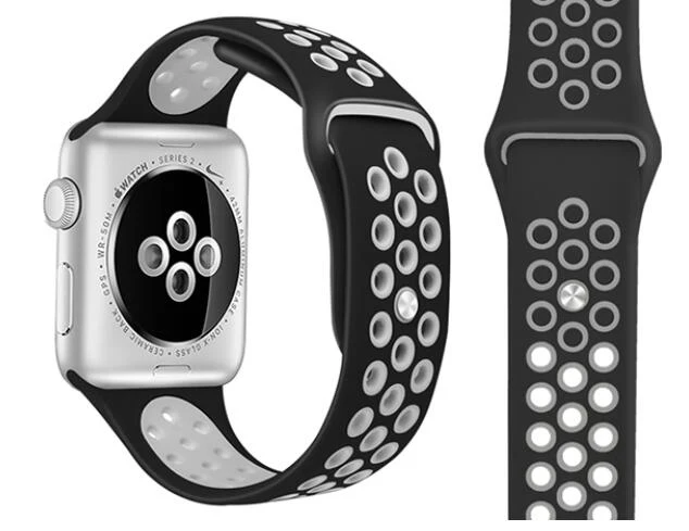 Силиконовый браслет для наручных часов Apple Watch серии 1/2/3/4/5 для наручных часов iwatch, спортивный ремешок браслет 38/40/42/44 мм