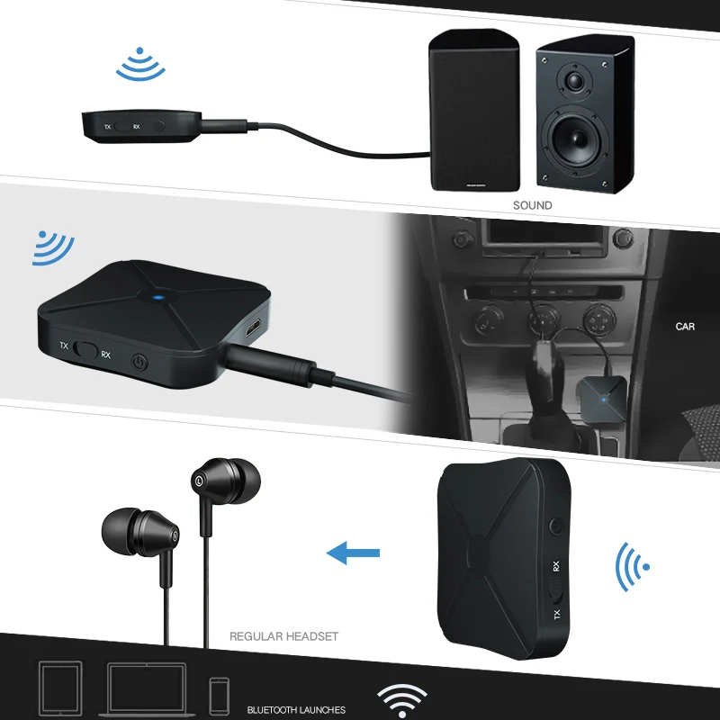 KN319 2 в 1 беспроводной Bluetooth передатчик приемник 3 5 мм стерео адаптер для