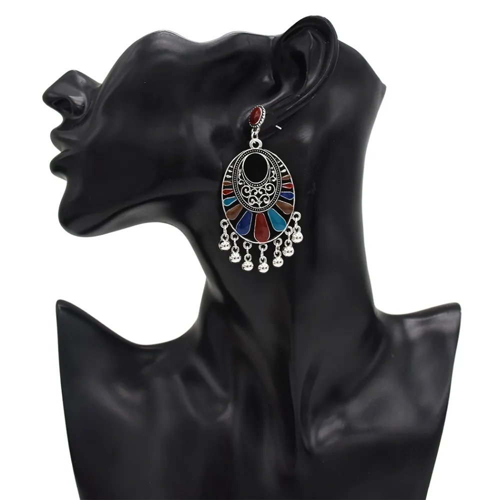 2020 уникальные цыганские полые цветочные многоцветные длинные серьги-капли для