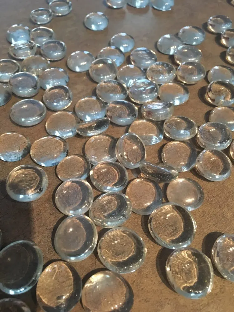 Прозрачные плоские стеклянные бусины аквариум Бонсай Камень украшение диаметр 1