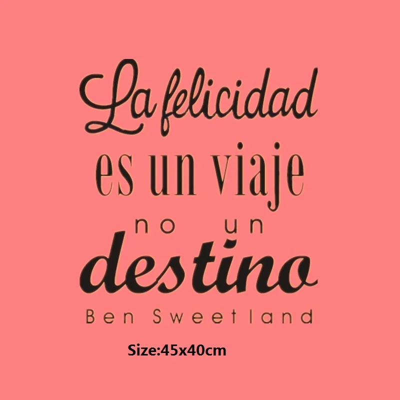 

Испанская Настенная Наклейка Цитата la felicidad памятная семейная Настенная Наклейка для гостиной виниловый декор для спальни детская комната ...