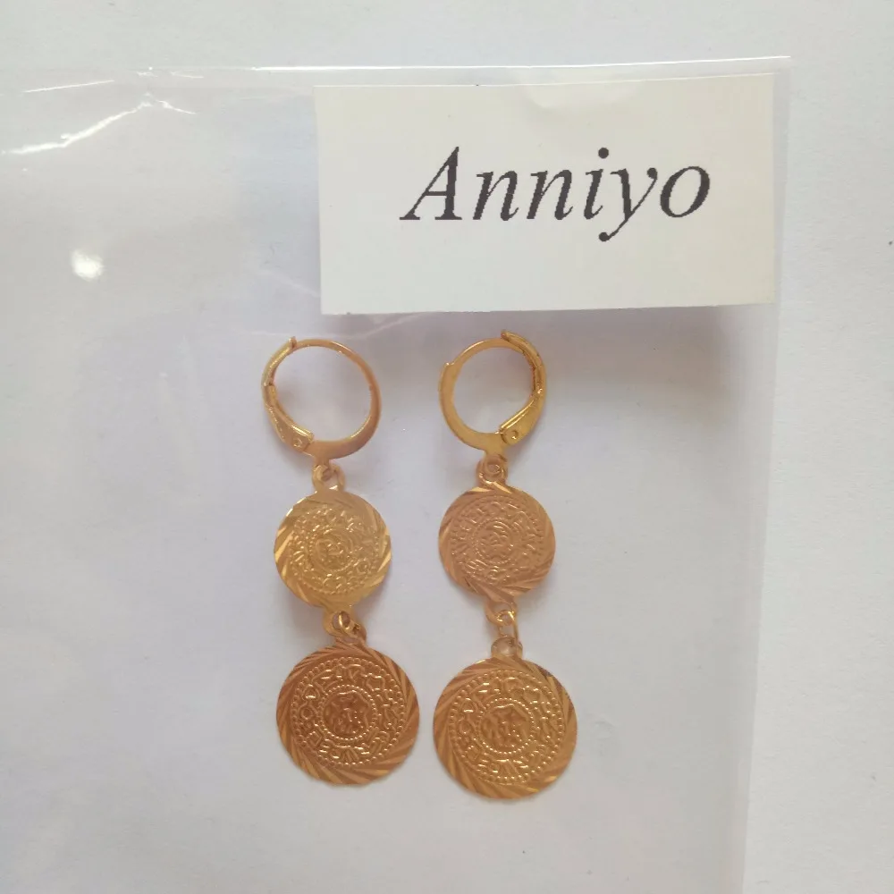 Anniyo прилагается старинная монета для арабских Для женщин Золотой Цвет &amp Латунь