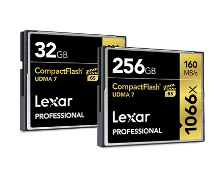 Lexar Профессиональный 160 МБ/с. 1066x CF устройство чтения карт памяти на 32 Гб 64 Гб 128 ГБ 256 VPG-65 CompactFlash карты памяти для 3D 4K видео в формате Full HD DSLR Камера
