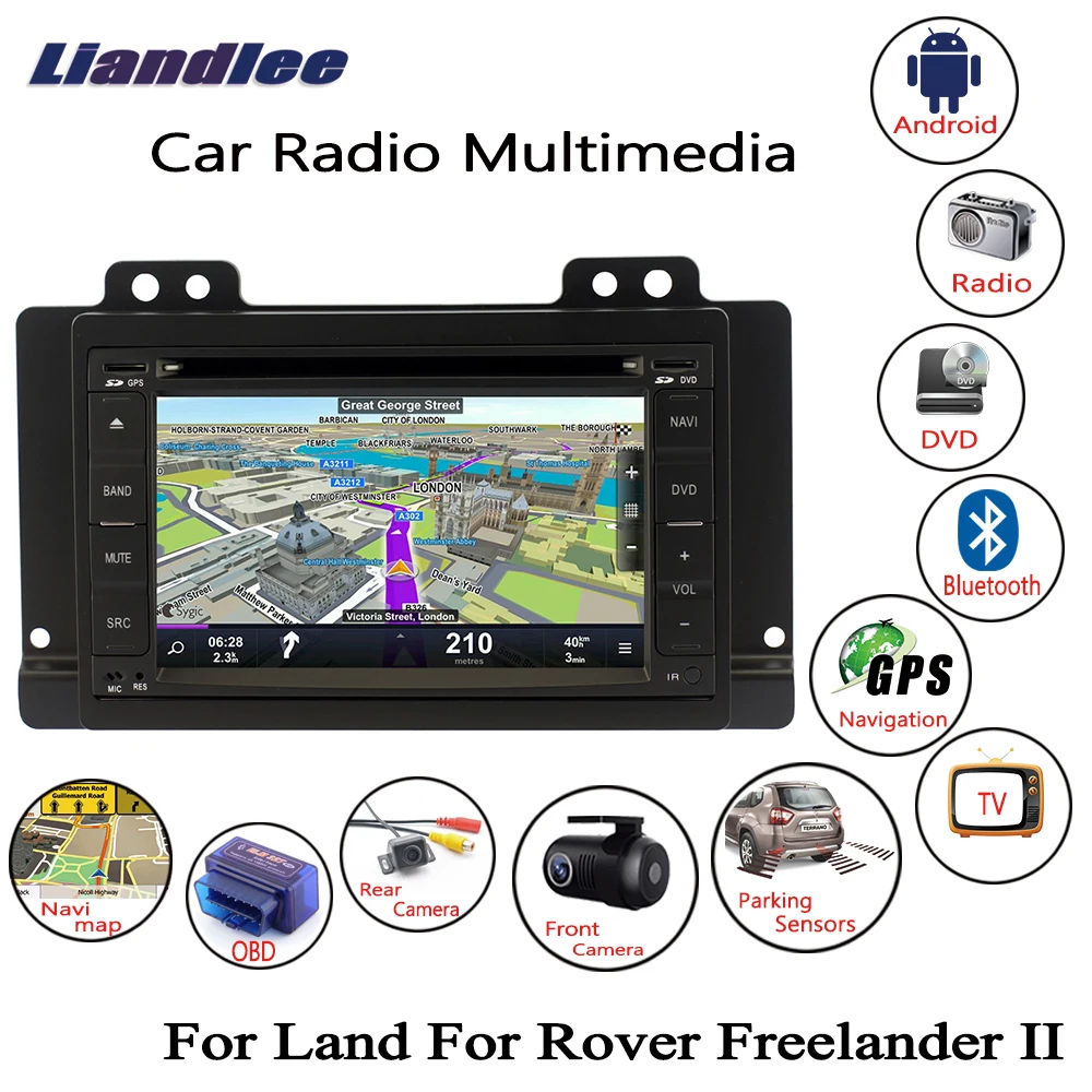 Liandlee для Land Rover freelander II 1998~ 2004 Android автомобильный Радио CD DVD плеер gps Navi навигационные карты камера OBD tv HD