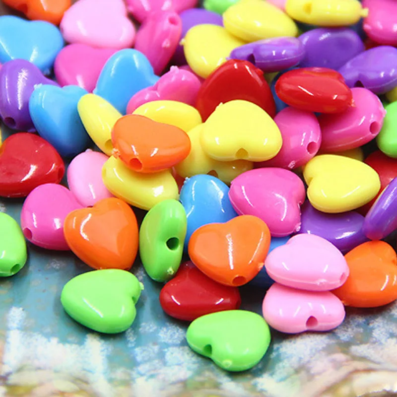 Разноцветные акриловые бусины разных милых мультяшных геометрических фигур для