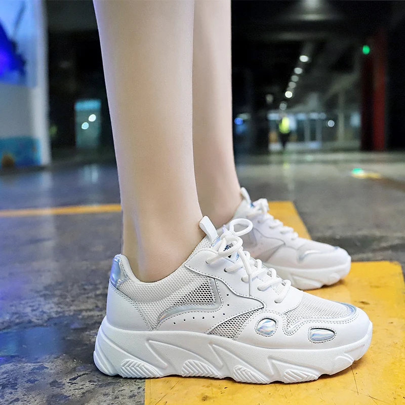 2019 женские кроссовки на массивном каблуке модная женская обувь платформе
