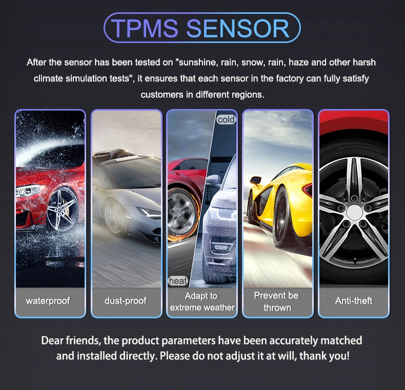 TPMS автомобильная система сигнализации давления в шинах 4 внешний/внутренний датчик сигнализации для hyundai/honda/toyota/nissan/vw автомобиля