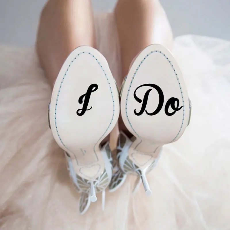 4 шт./компл. 5 см Свадебная наклейка для обуви виниловые наклейки обувь пятки Жених