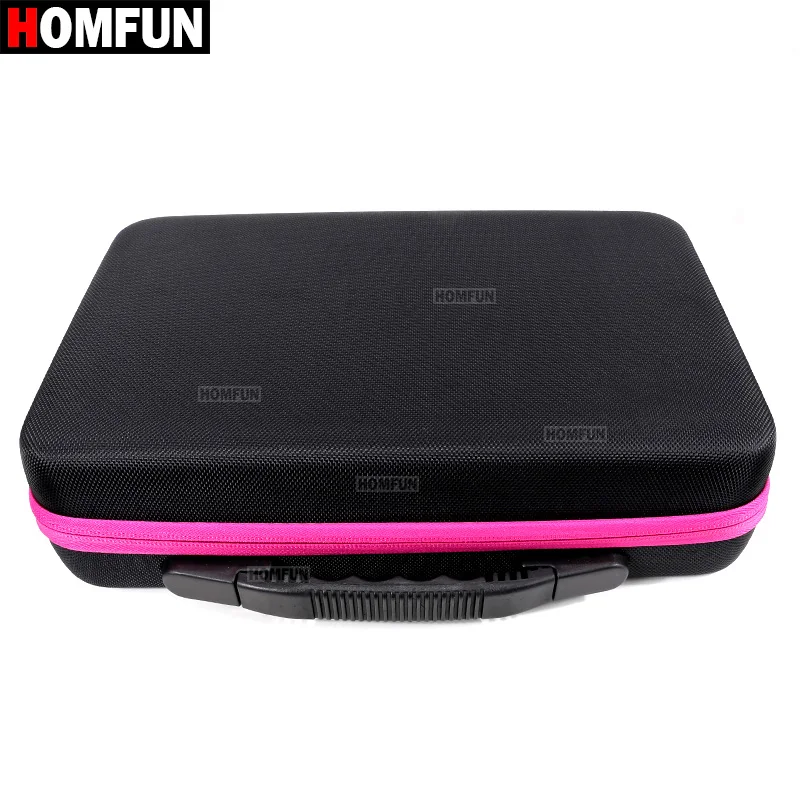 Rose red HOMFUN 60 бутылок коробка для алмазной живописи контейнер для инструментов Коробка Для Хранения Чехол-держатель ручная сумка на молнии дизайн противоударный Прочный - Цвет: Rose red