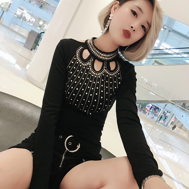 Алмазная Футболка женская Ropa женские футболки Feminina Camisetas Топы Футболка Roupas Femininas заклепки панк-рок Женская одежда футболки