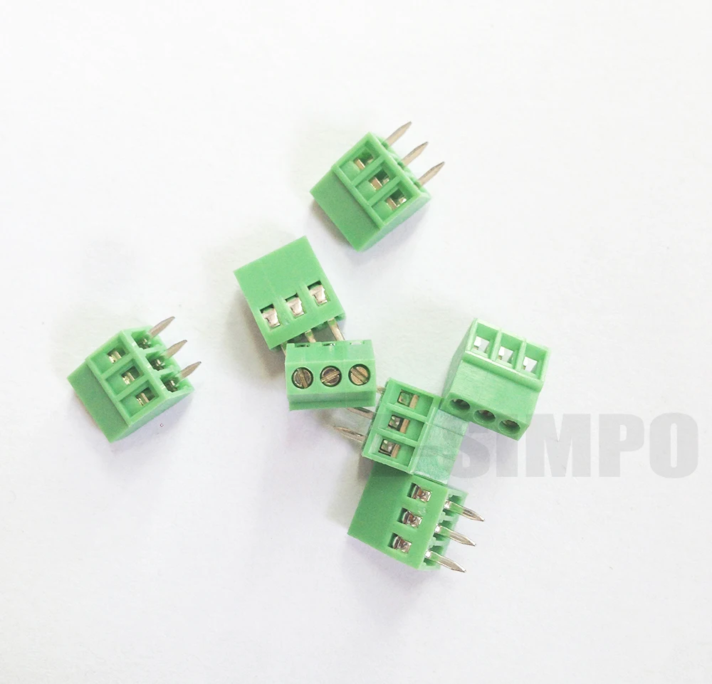 50 шт 2,54 мм клеммный блок, 0," PCB винт провода клеммный разъем 2P 3P 4P 5P 6P 7P 8P 9P 10P 12P 14P 16P с отверткой