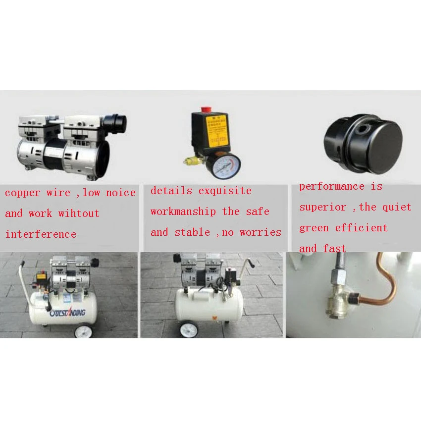 Air compressor 0.7MPa 8L/18L/30L Optional air pool cylinder economic speciality of piston filling machine Noisy less light tool |