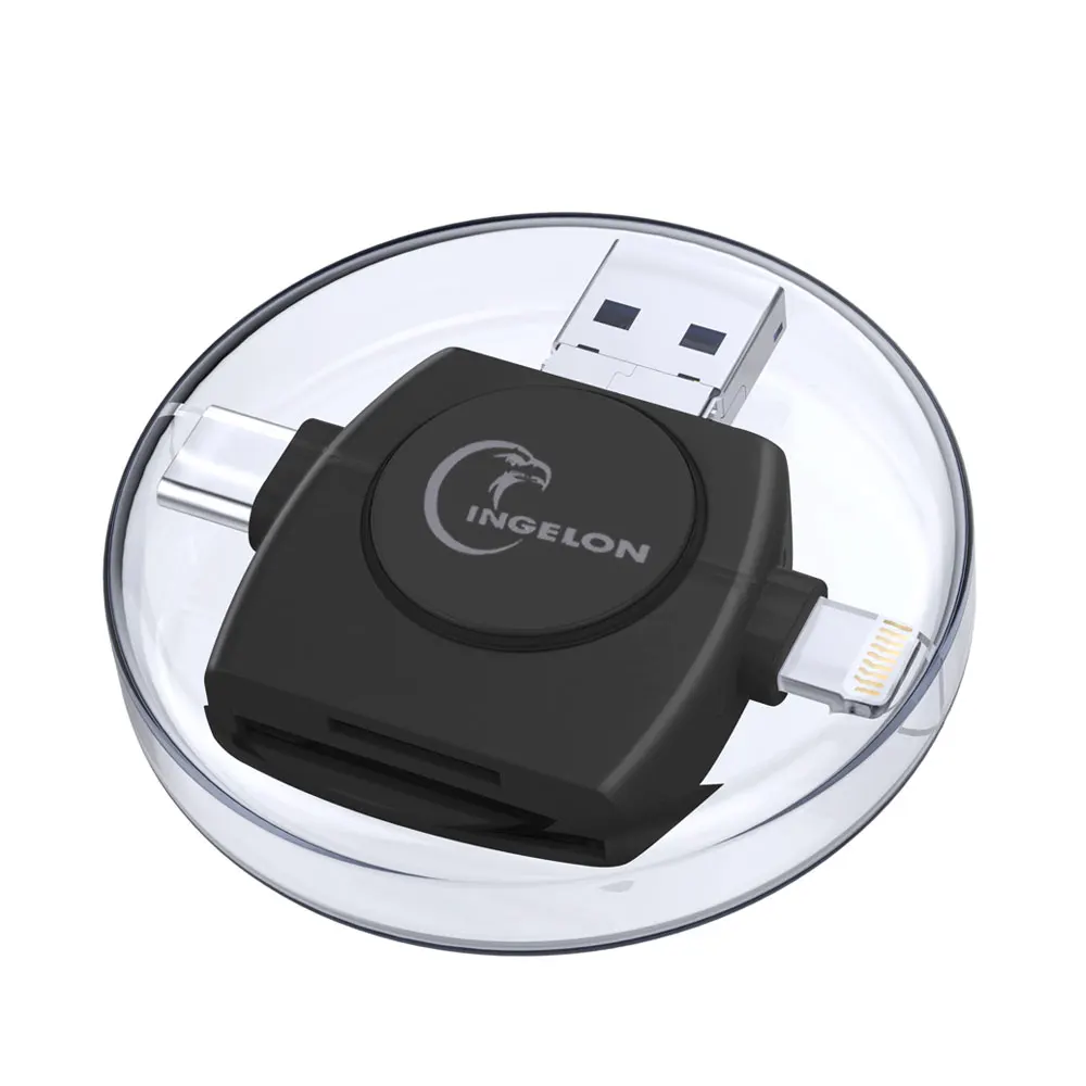 Ingelon все в 1 SD кард-ридер Microsd USB C TF карта адаптер SDHC Тип C OTG кард-ридер для iPhone XS MAX XR 6 Android