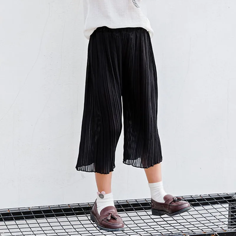 Летние детские брюки детская одежда однотонные Свободные повседневные для