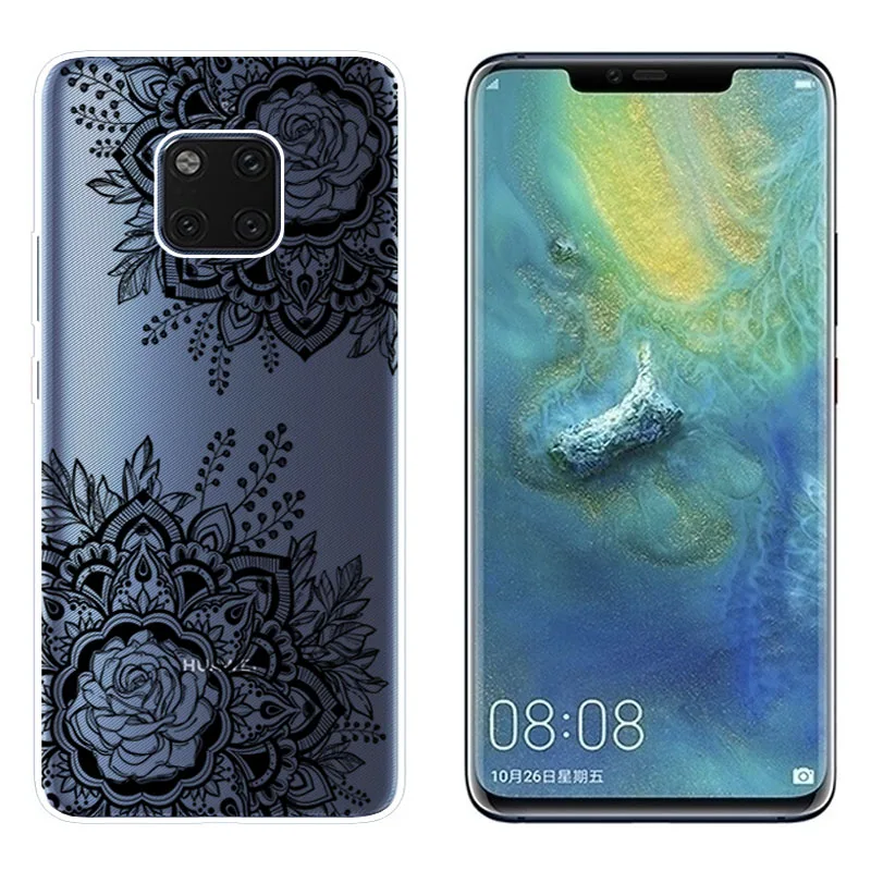 Мягкий чехол для Huawei Mate 20 Pro с красочным принтом задняя крышка телефона Fundas 6 39