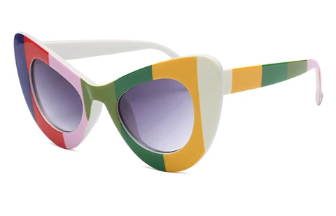 TrendyMate недорогие ретро летние солнцезащитные очки «кошачий глаз» новые модные дизайнерские пикантные женские очки в большой оправе винтажные женские очки UV400 1218T