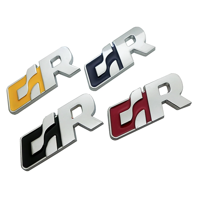 

Metal Car Stickers Emblem Decal For Volkswagen R Racing VW Golf Passat Tiguan CC Sagitar Touareg SR GR Car shape Car accessories