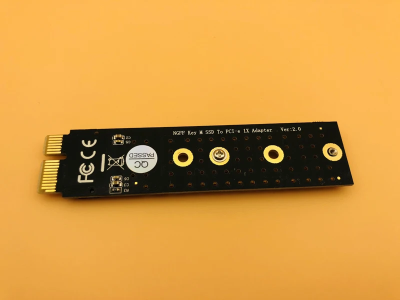 PCIE к M2 SSD адаптер M Соединитель в форме ключа NVME x1 полная скорость M.2 2280 алюминиевый